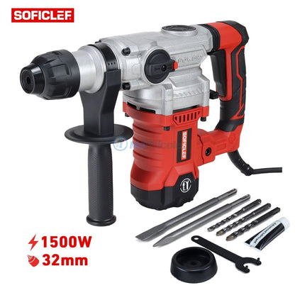 Marteau perforateur 1500W 32mm SDS-Plus avec valise SOFICLEF