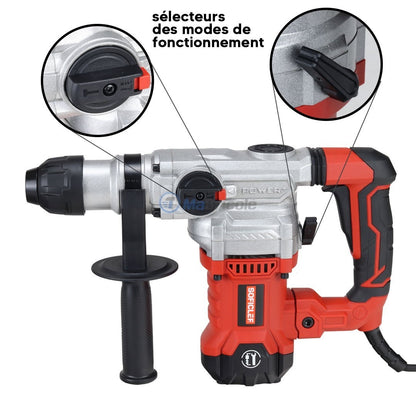 Marteau perforateur 1500W 32mm SDS-Plus avec valise SOFICLEF