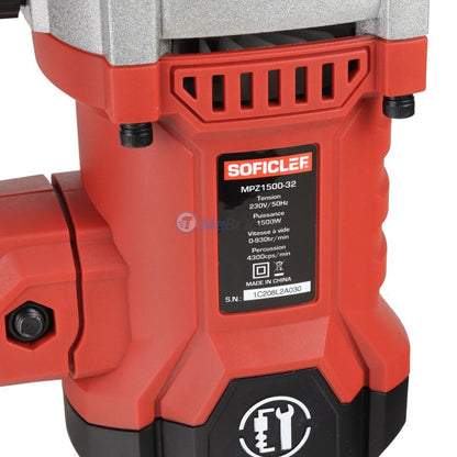 Marteau perforateur 1500W 32mm SDS-Plus avec valise SOFICLEF